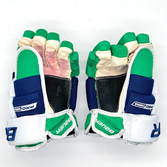 Bauer Pro Series - Gant d'occasion NHL Pro Stock - Ethan Bear (bleu/vert/blanc)